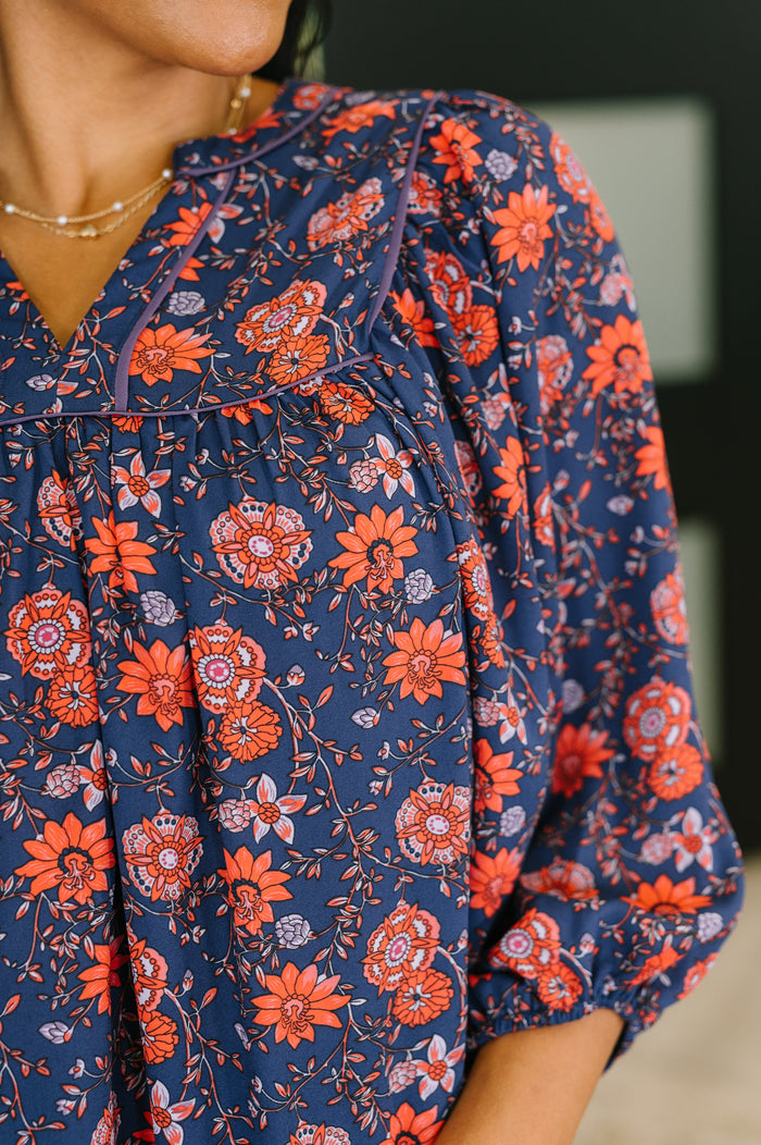 Blusa Babydoll Floral Desconocida Hasta Ahora