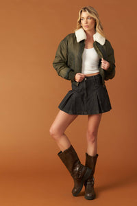 CHAQUETA BOMBER TEJIDA EN TRANCE