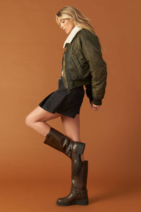 CHAQUETA BOMBER TEJIDA EN TRANCE