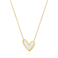 Abigail Mother Of Pearl Heart Necklace