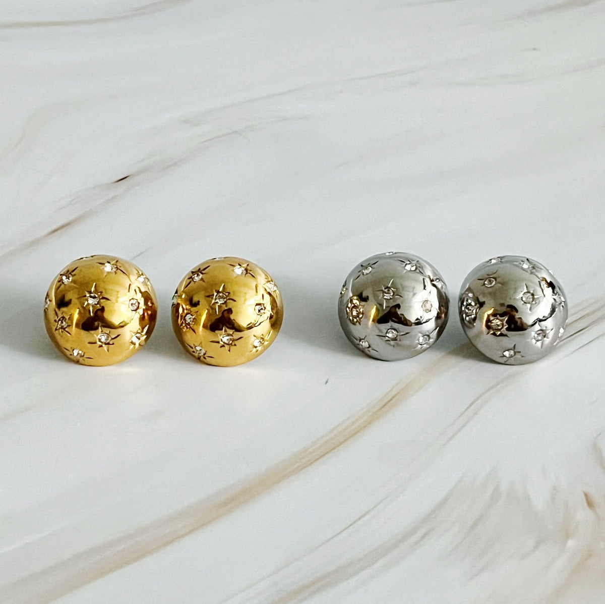 Starlight Sphere Stud Earrings