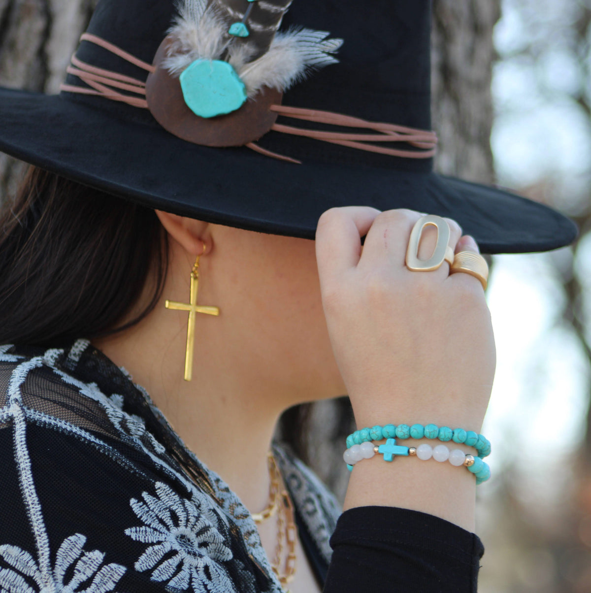 Pendientes Cruz de Oro 211o