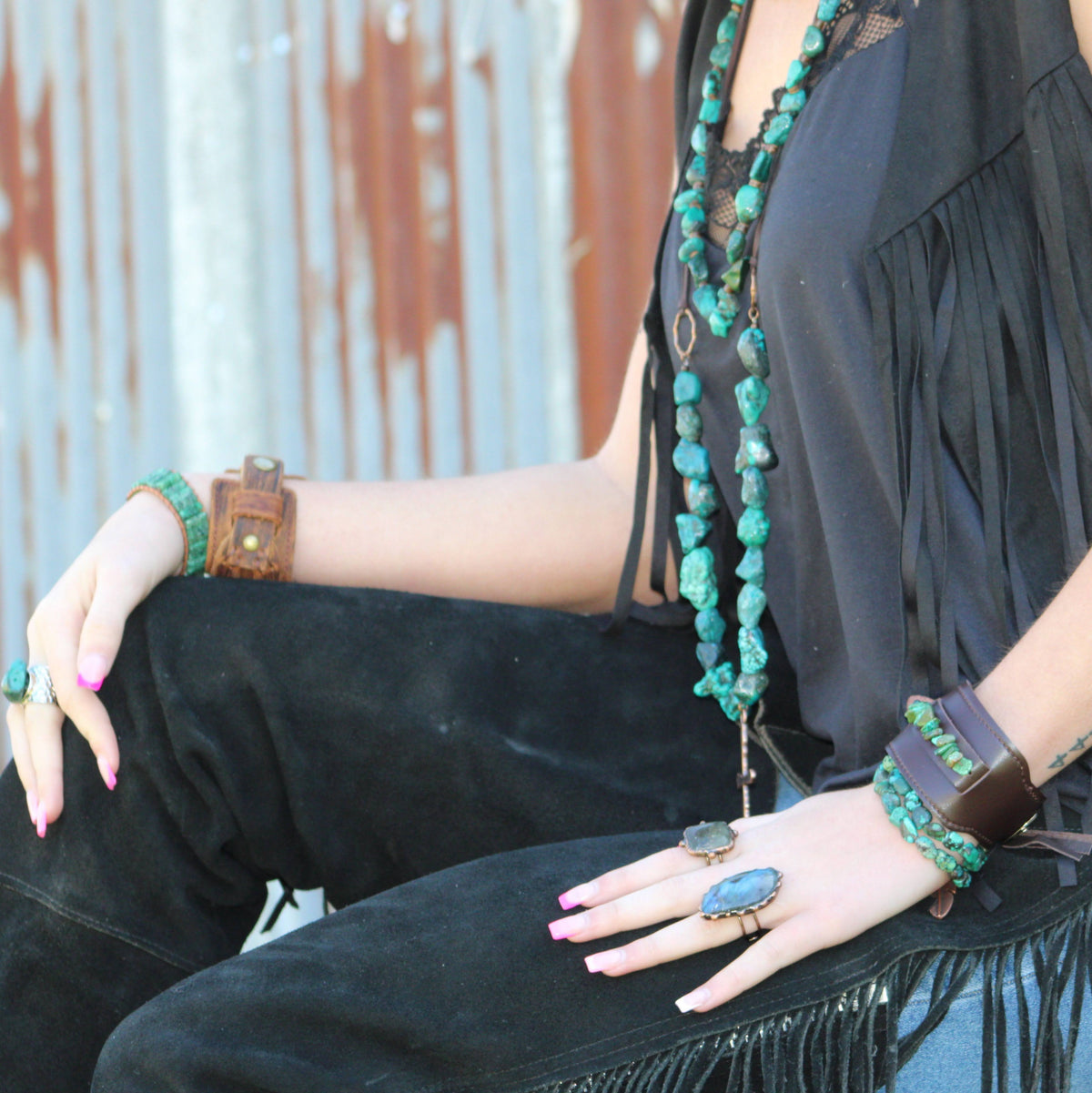 Genuine Labradorite Ring set in Antique Copper 012x