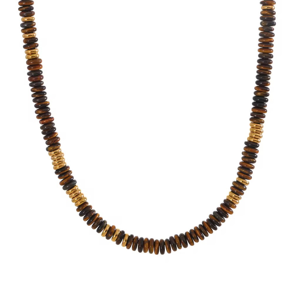 Tiger Eye Beaded Necklace