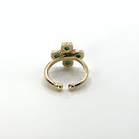 Turquoise Pearl Glory Cross Ring