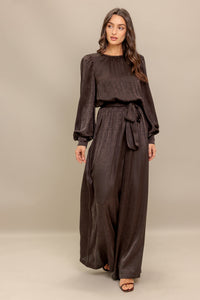 ESPRESSO WHISPER WOVEN JUMPSUIT