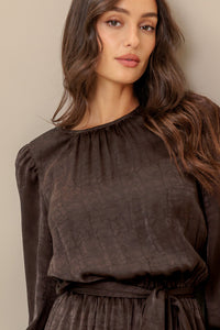 ESPRESSO WHISPER WOVEN JUMPSUIT