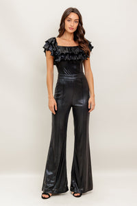ANGEL EYES COATED WOVEN JUMPSUIT