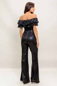 ANGEL EYES COATED WOVEN JUMPSUIT