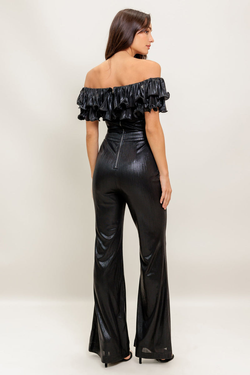 ANGEL EYES COATED WOVEN JUMPSUIT