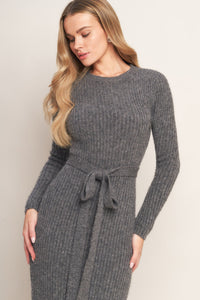 BE GOOD TO ME SWEATER MIDI DRESS