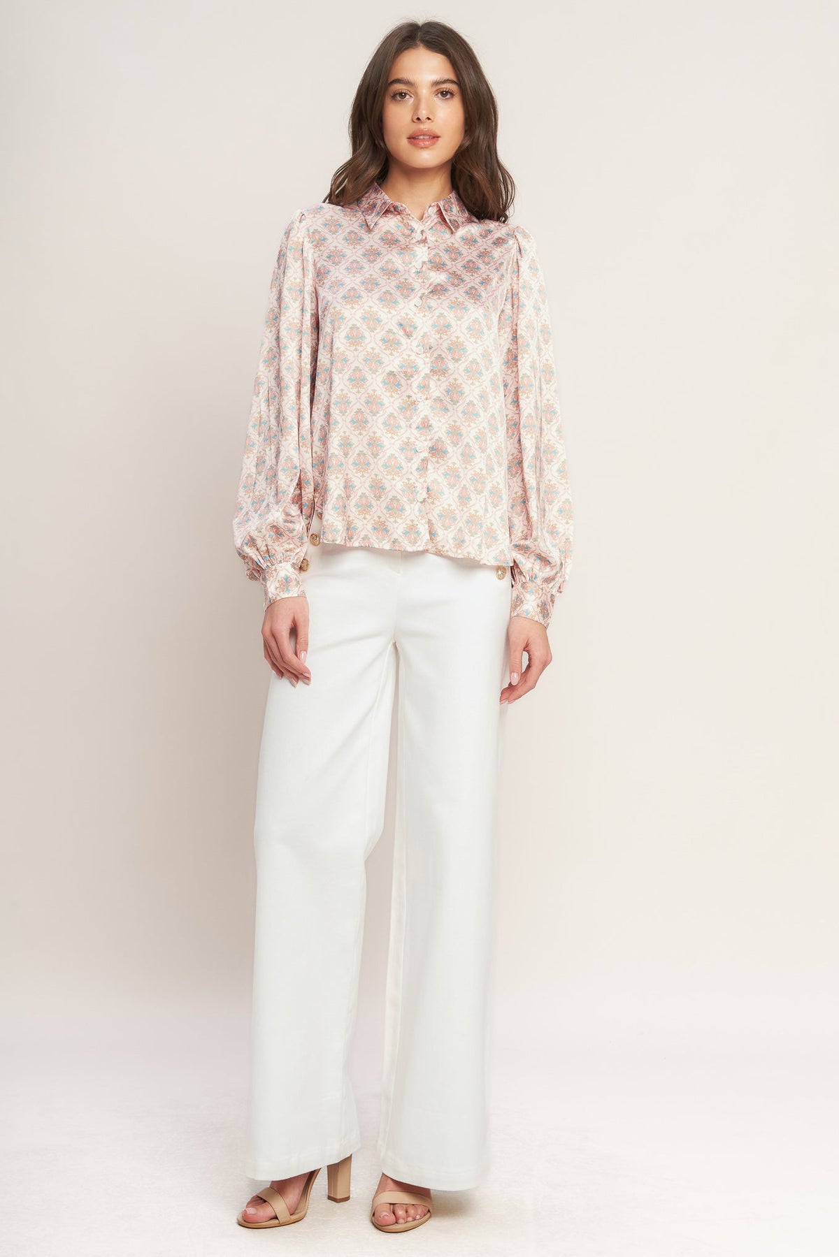 MOROCCAN MUSE PINK WOVEN TOP