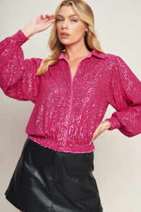 FREEDOM CALLS SEQUIN TOP