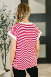 I Wouldn't Mind Short Sleeve Top in Ruby - The GlamBox Jewels Boutique