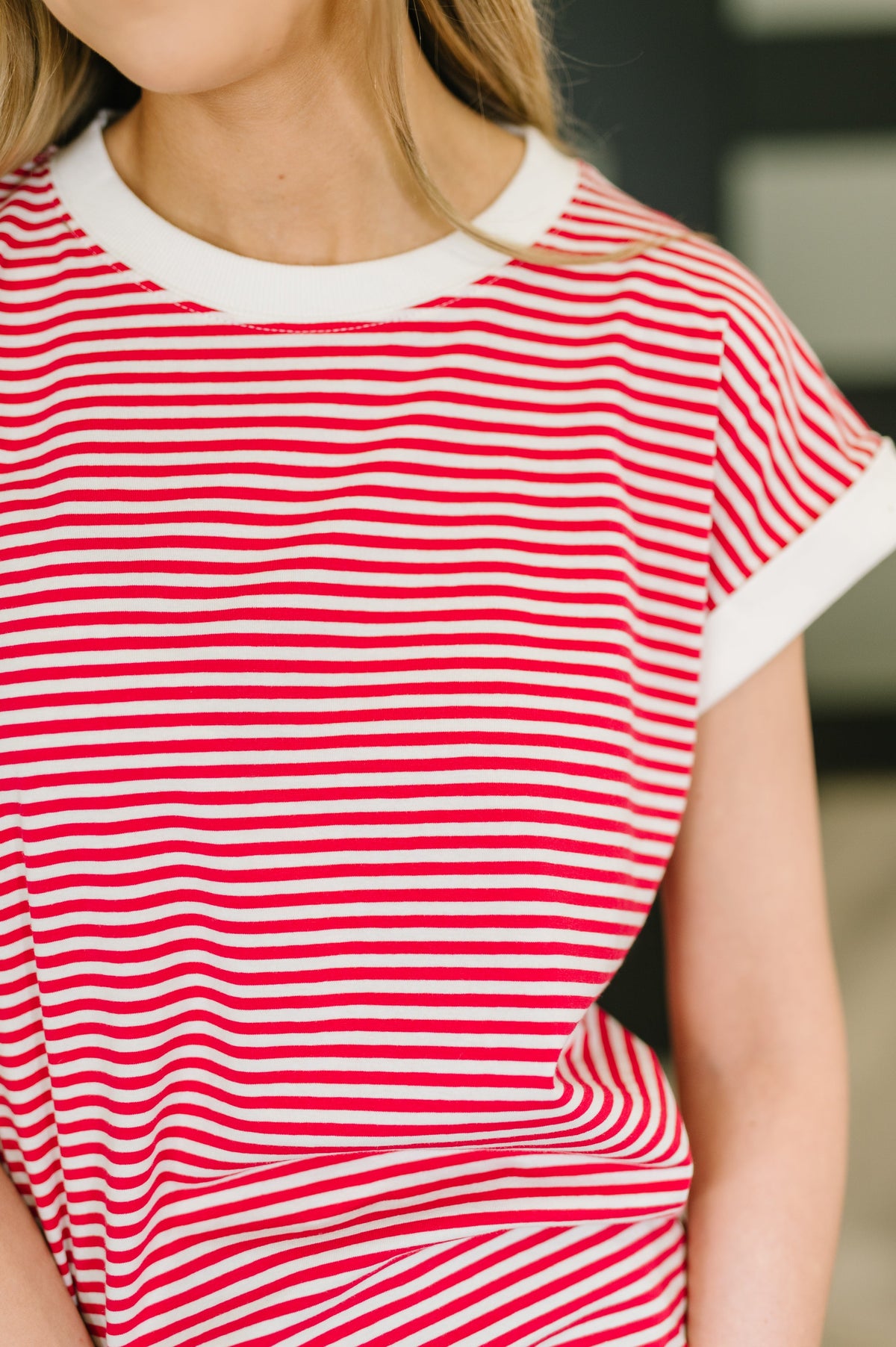 I Wouldn't Mind Short Sleeve Top in Ruby - The GlamBox Jewels Boutique