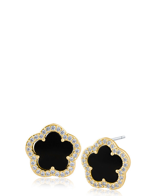 Clover and Pave Studs - The GlamBox Jewels Boutique