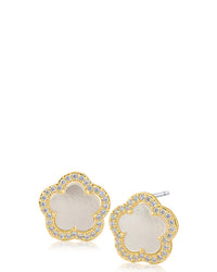 Clover and Pave Studs - The GlamBox Jewels Boutique