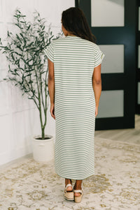 Vestido largo informal Keep Me Comfy en verde