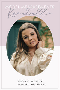 Taupe Envy Me blouse by Ave Shops, stylish women's top with a flattering fit, shown on a model.