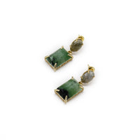 Labradorite & Jade Agate Earring