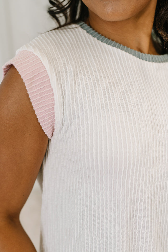 Textured Little Bit of This blouse by Ave Shops, stylish short-sleeve top with a relaxed fit and soft fabric.