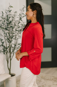 Red Lizzy Top blouse from Ave Shops, featuring a stylish design perfect for casual or dressy occasions.