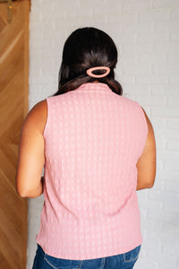 Blusa sin mangas con pliegues delanteros Matter of Fact en rosa