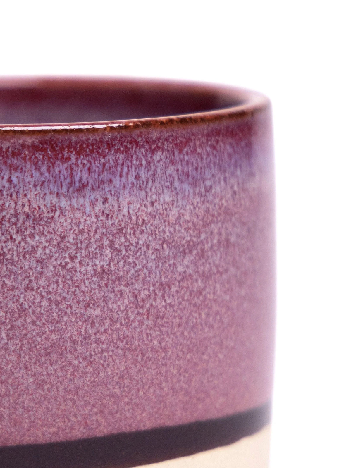 Burgundy Ceramic Plant Pot and Saucer