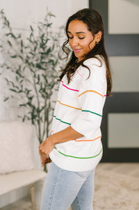 Normal Volume Striped Sweater - The GlamBox Jewels Boutique