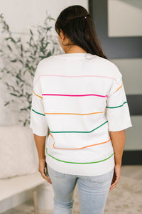 Normal Volume Striped Sweater - The GlamBox Jewels Boutique