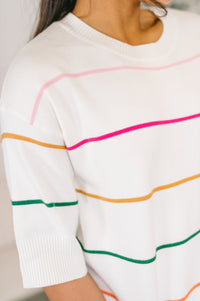 Normal Volume Striped Sweater - The GlamBox Jewels Boutique