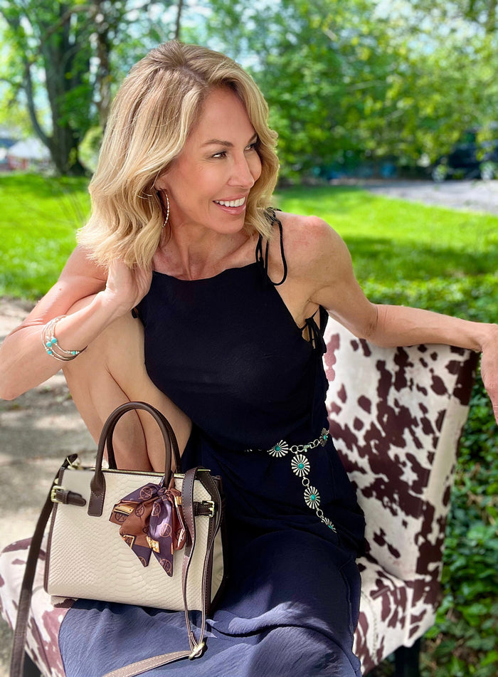 Serpent Luxe Snakeskin Handbag - Elegant Leather Commuter Bag