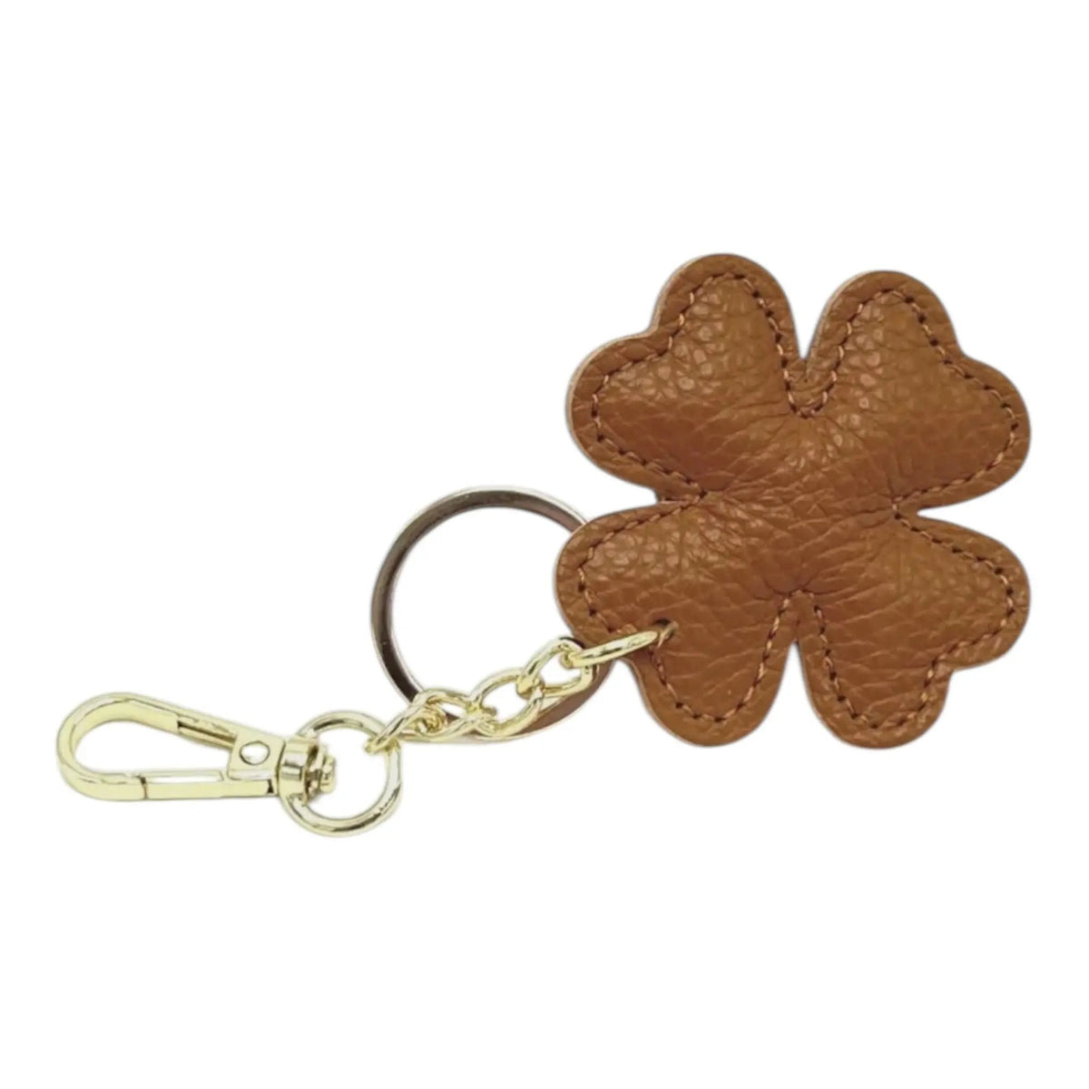 LEATHER CLOVER HANDBAG CHARM