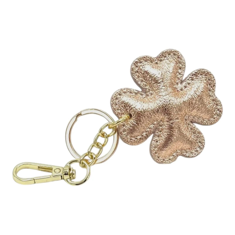 LEATHER CLOVER HANDBAG CHARM