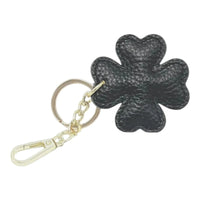 LEATHER CLOVER HANDBAG CHARM