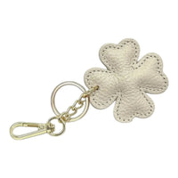 LEATHER CLOVER HANDBAG CHARM
