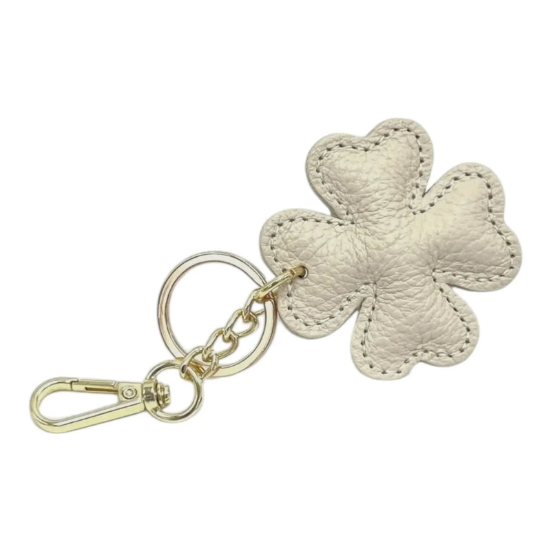 LEATHER CLOVER HANDBAG CHARM
