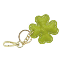 LEATHER CLOVER HANDBAG CHARM