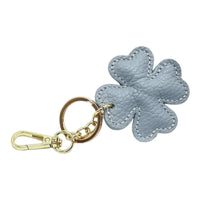 LEATHER CLOVER HANDBAG CHARM