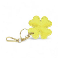 LEATHER CLOVER HANDBAG CHARM