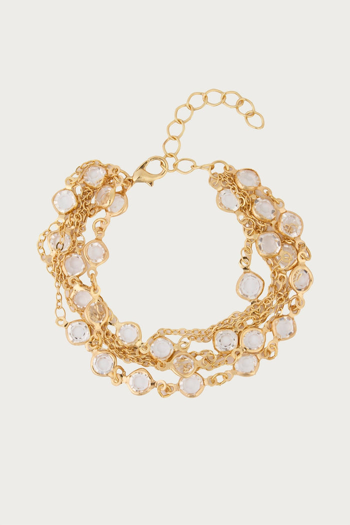 SAACHI glass multi-layer metal bracelet with intricate design and layered style, displayed on a neutral background.