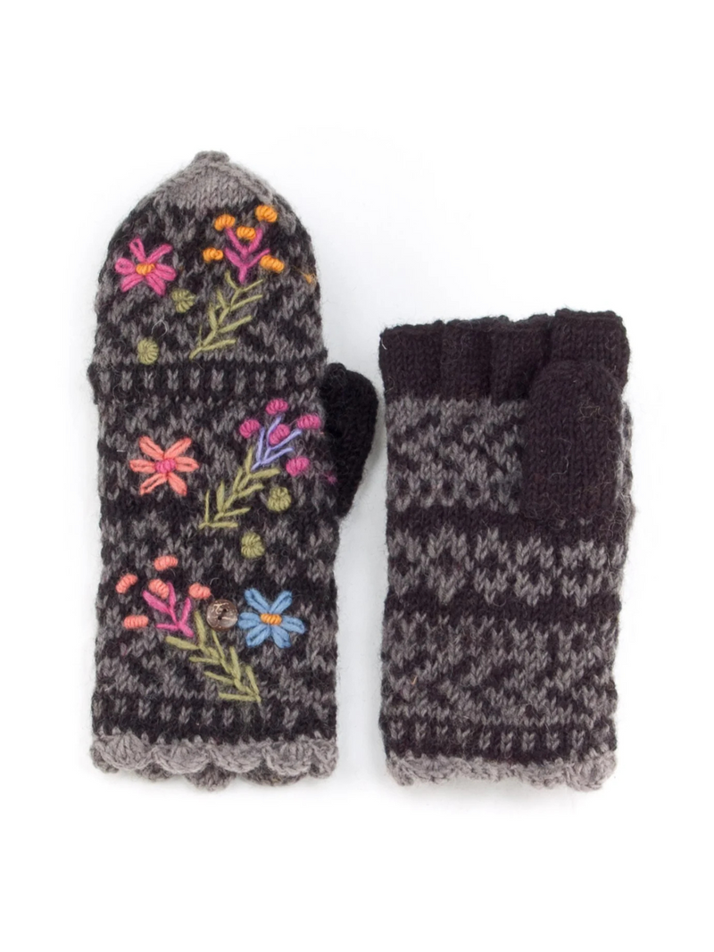 Sadie Wool Knit Finger Mittens