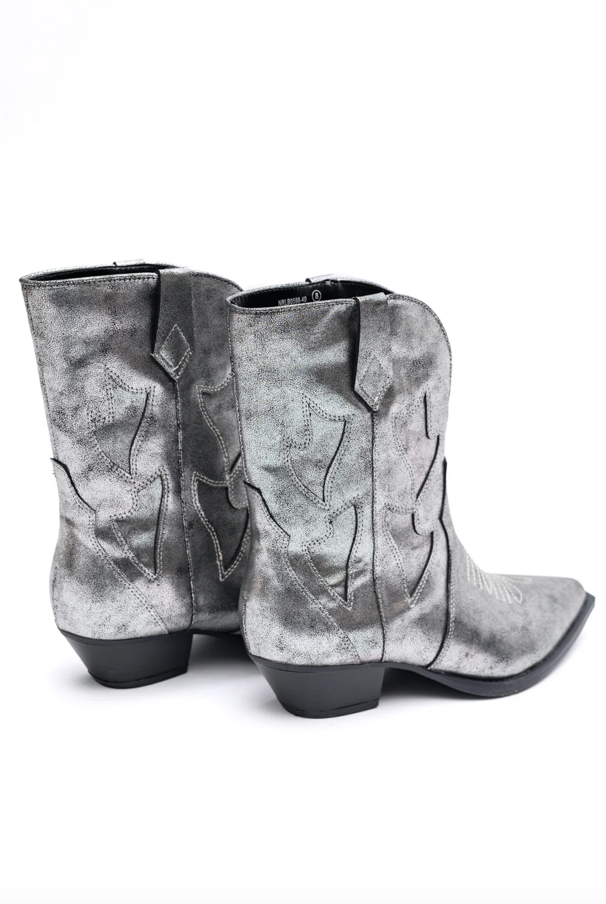 Jersey Metallic Boot in Silver