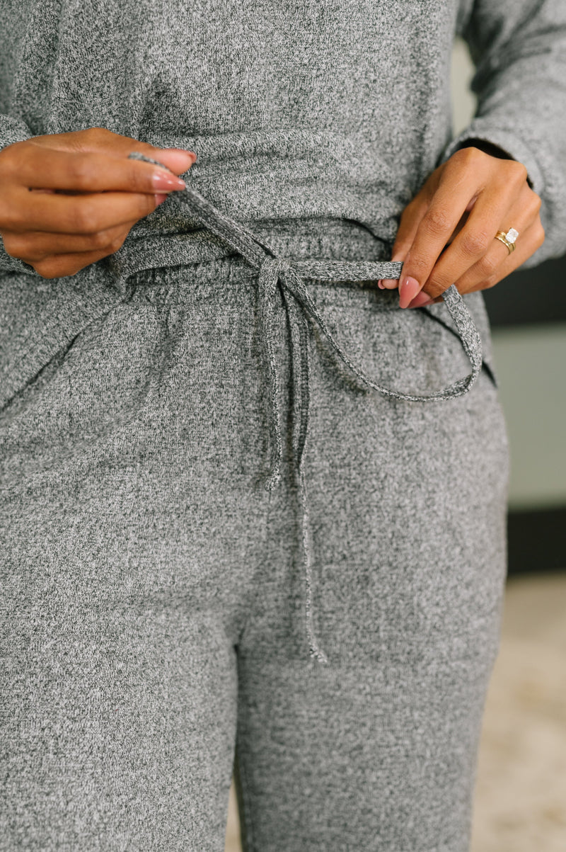 Seasonal Snooze Top and Bottom Set in Black