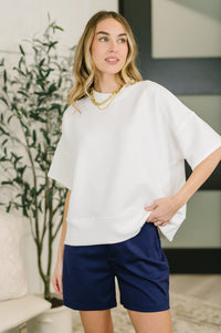 Sense of Clarity Boxy Top in Off White