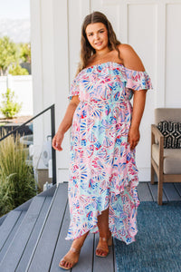 She Sells Sea Shells Maxi Dress by Ave Shops, featuring a flowing fabric with sea shell patterns and a stylish sleeveless design.