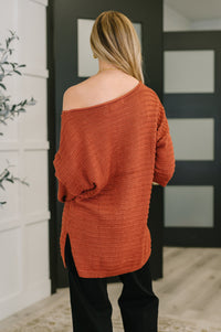 Slouchy Gal Off Shoulder Textured Top