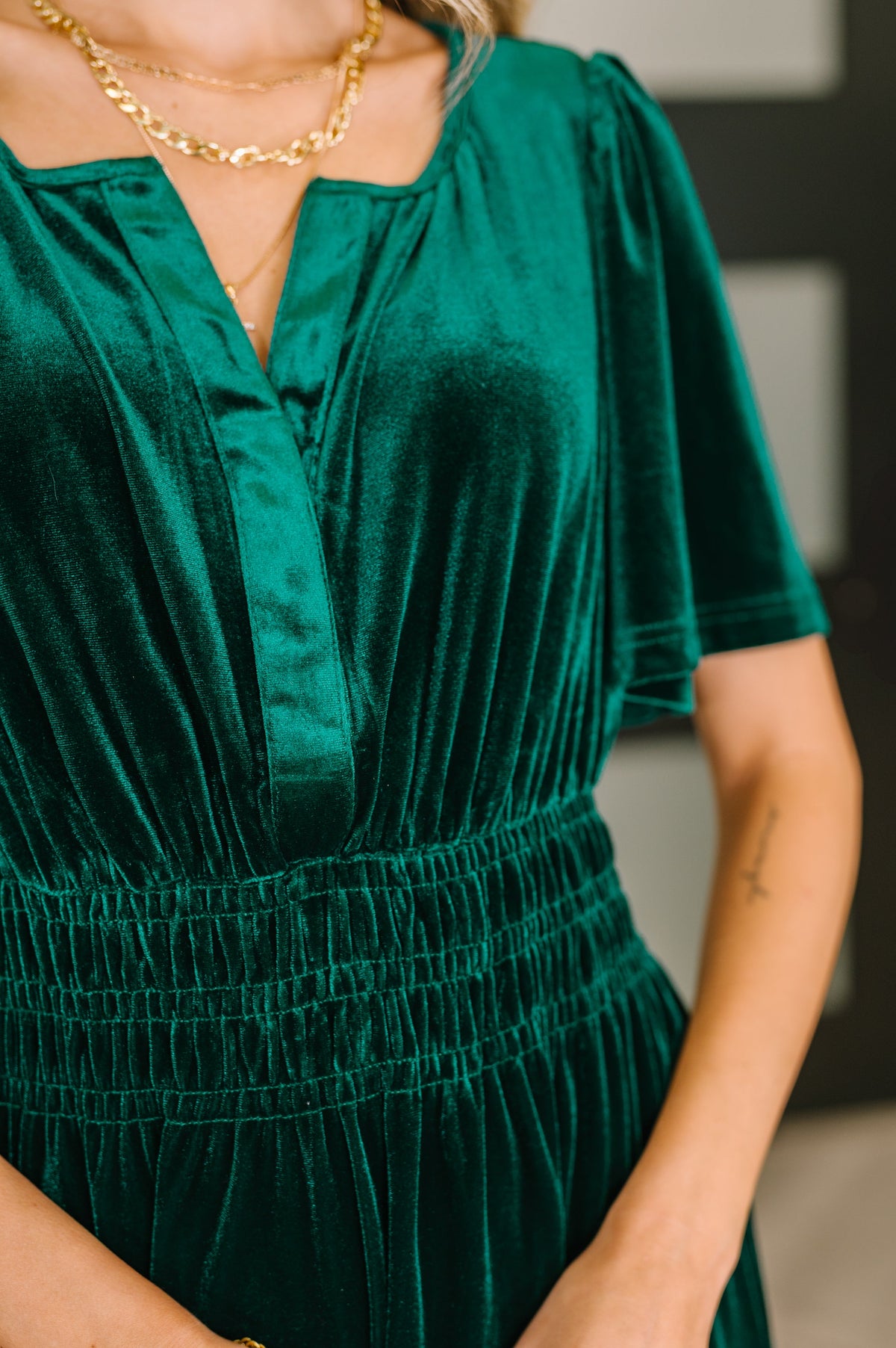 Softest Touch Velvet Tiered Dress