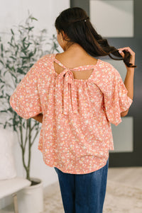 Dusty rose square-neck Beck top from Ave Shops' Spring Breeze collection, stylish blouse with a fitted silhouette.