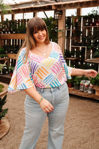 Pink stamped by love top blouse from Ave Shops, featuring a stylish design with a relaxed fit and feminine details.